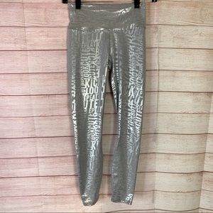 Fabletics Foil Printer Waisted Leggings Size XXS‎